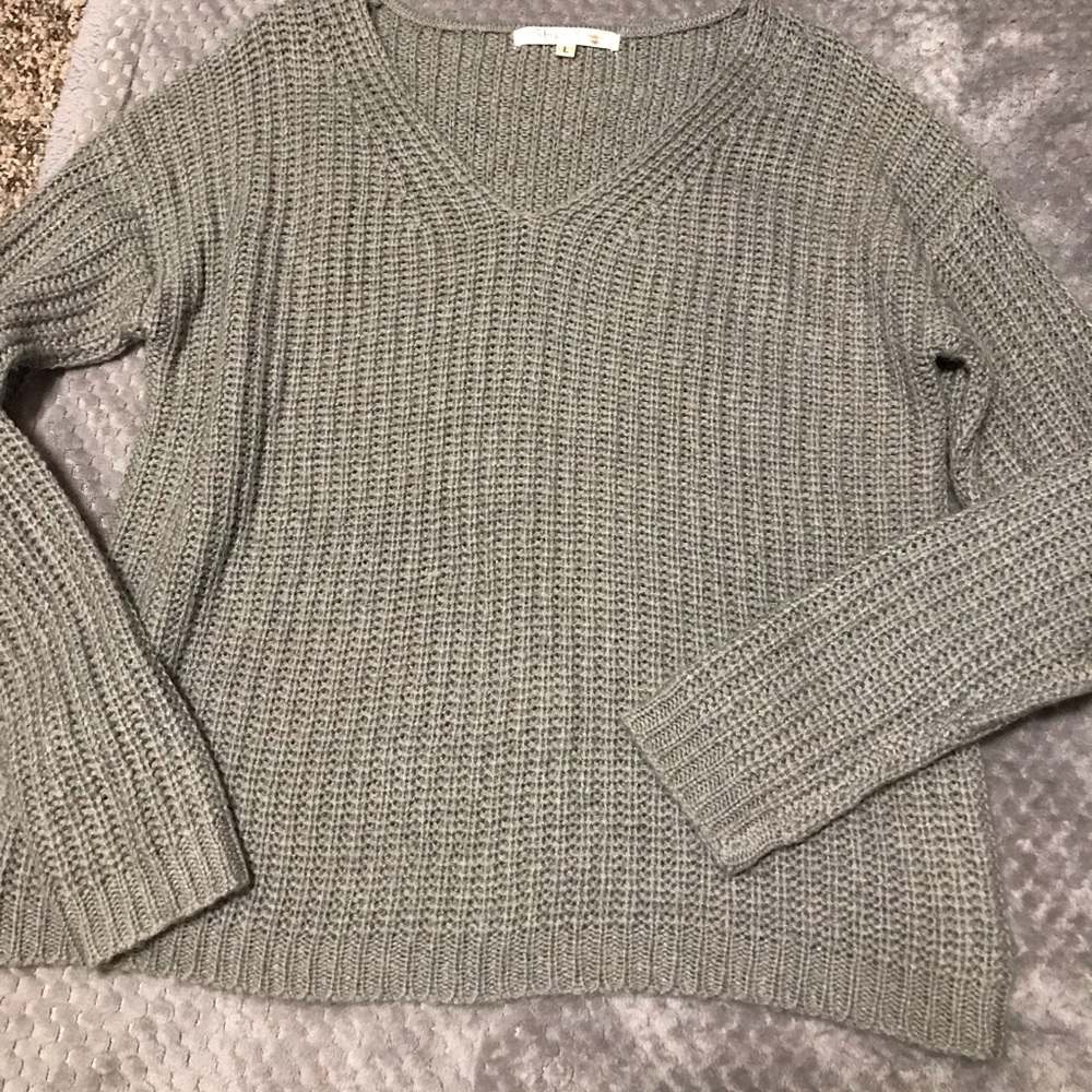 Grey knit sweater